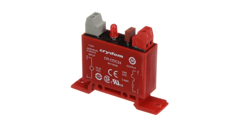 Sensata - Crydom DR-ODC24 Relay, Power, DIN Rail, I/O MODULE, 18-32VDC ...