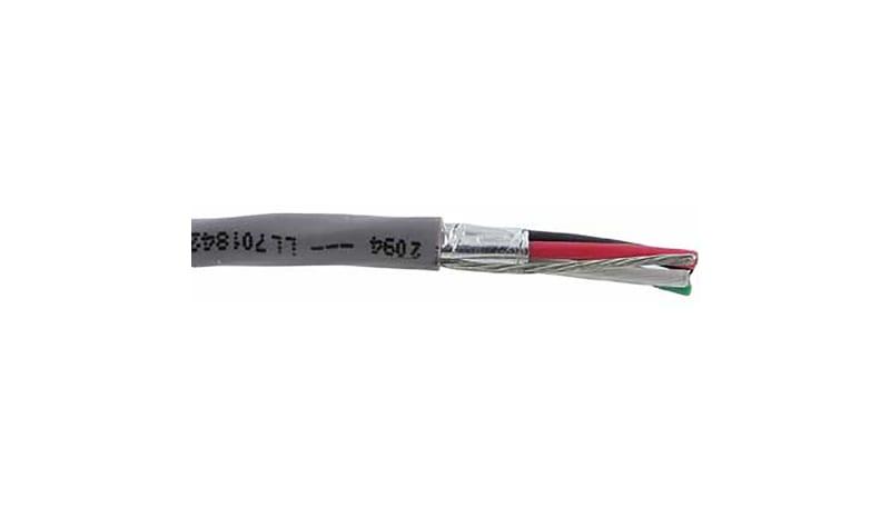 Alpha Wire 2414C SL001 Multiconductor Cable, 4C, 20 AWG, Stranded, Foil ...