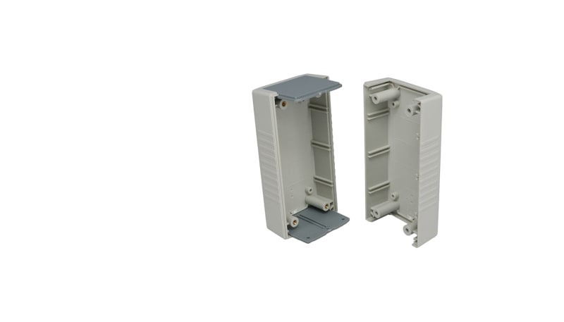 Bud Industries PI-1905-LG Enclosure,Clamshell, Desktop, ABS,UL94HB,Gray ...