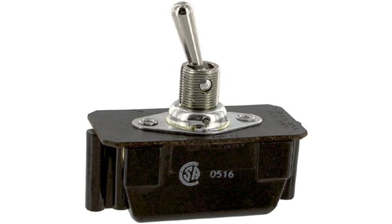 TE Connectivity 7402K4 Power Toggle Switch, 20A, 250V, Double Pole