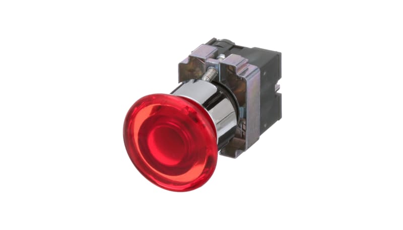 Altech Corp 2ALMPP4LB-024 Pushbutton Operator, Illumd Red Mushroom 40mm ...