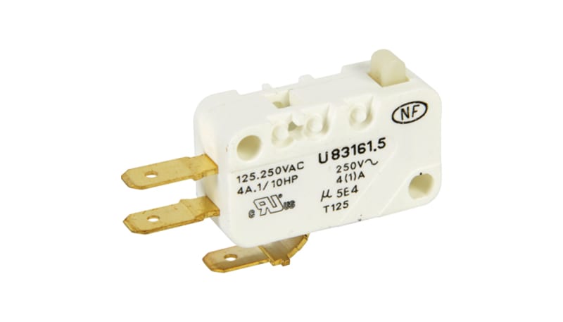 Crouzet 831615C6.0 Switch, Pin Plunger, 0.25 N, 4 A, 125/250 V