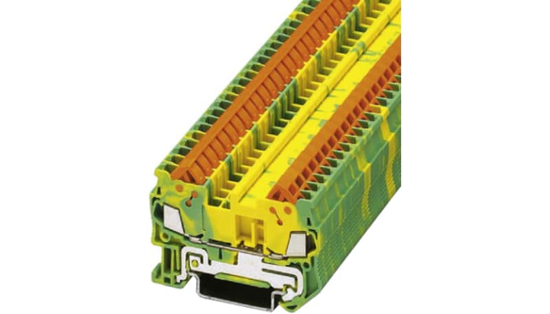 Phoenix Contact 3205035 QTC1.5-PE Terminal Block DIN Rail 2 conductor ...