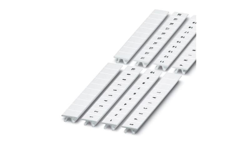 Phoenix Contact 1052413 Terminal Block Marker Strip, White, Black