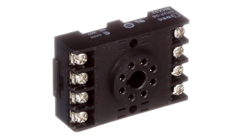 IDEC Corporation SR2P-06 Relay Socket,8 Pin,2 Pole,DIN Rail Mnt