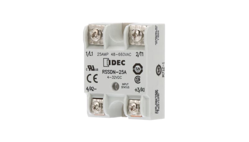 IDEC Corporation RSSDN-25A Solid State Relay, 32 VDC, SPST-NO, 25A/660V ...