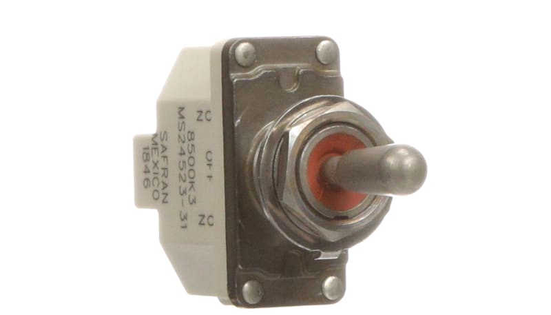 Safran Electrical & Power 8500K3 Switch,Toggle,1 Pole,ON-OFF-(ON