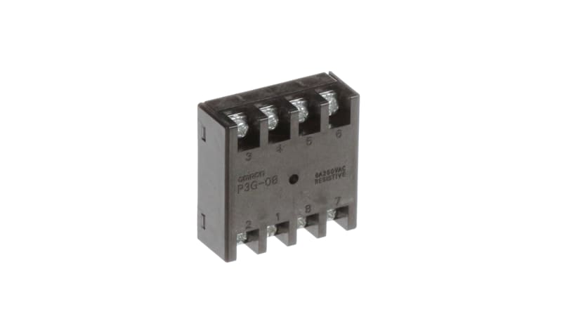 Omron Automation P3G-08 Relay Socket, 8 Pin, 100 Meg (Min.), CSA ...