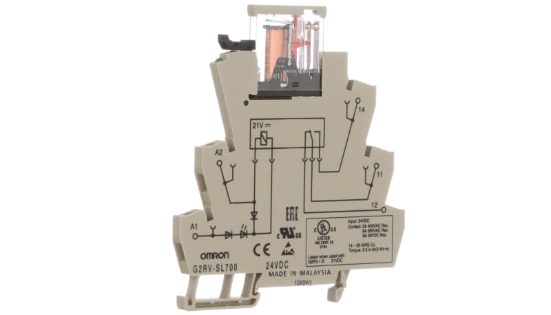 Omron Automation G2RV-SL700 DC24 (DC21) Gen-Purpose Relay,6A,250V,SPDT ...