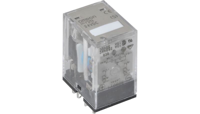 Omron Automation MY2N DC12 (S) Ice cube relay, DPDT, 12 VDC coil ...
