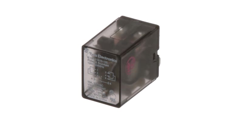 TE Connectivity K10P-11A15-120 Relay, E-Mech, DPDT, 15A, Ctrl-V 120AC ...