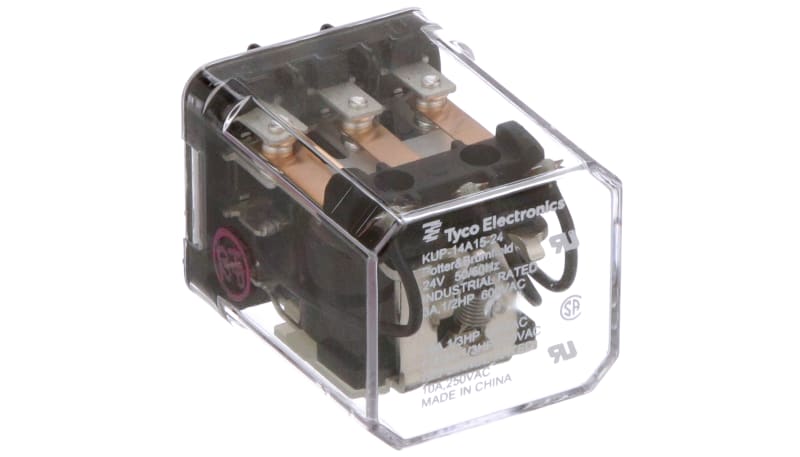TE Connectivity KUP-14A15-24 Relay, E-Mech, 3PDT, 10A, Ctrl-V 24AC, Vol ...