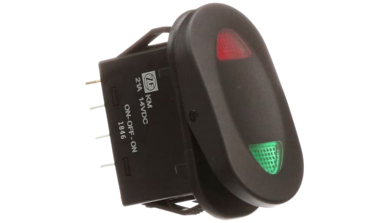ZF Electronics KMD3CMB8BBBRG2 Switch,Rocker,DPDT,ON-OFF-ON,IP56,Flat ...