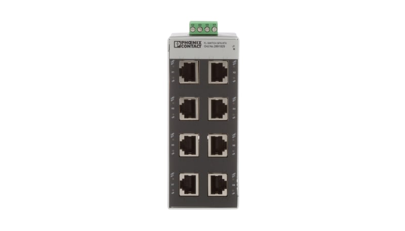 Phoenix Contact 2891929 Unmanaged Switch 8 X RJ45 ports, 10/100 Mbps