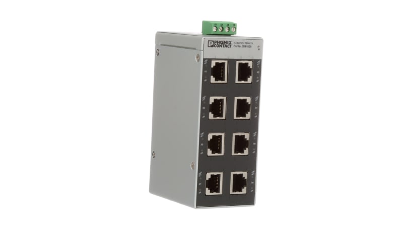 Phoenix Contact 2891929 Unmanaged Switch 8 X RJ45 ports, 10/100 Mbps