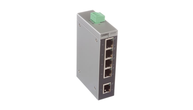 Phoenix Contact 2891001 Unmanaged Switch 5 X RJ45 ports, 10/100 Mbps
