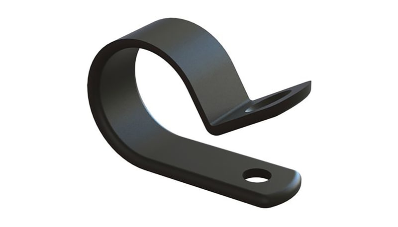 Essentra Components N-8B-BK Cable Clamp, Screw Mount, Black Nylon 6/6 ...