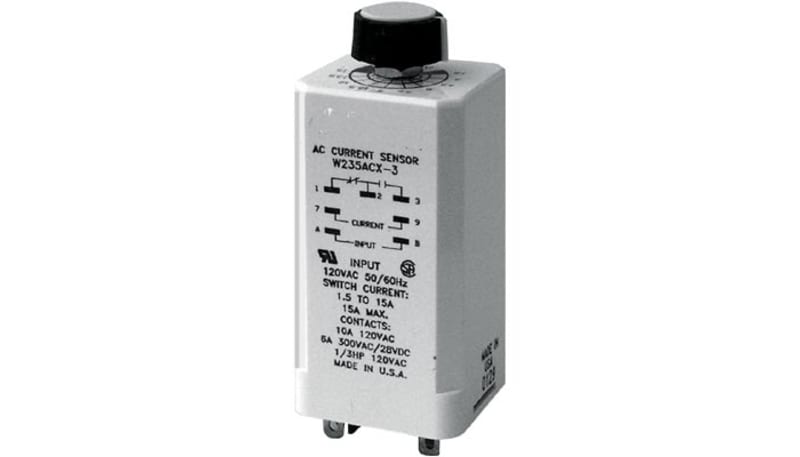 Struthers-Dunn W235ACX-3-B 235 Series Current Relay, 120 VAC, 1.5 to 15 ...
