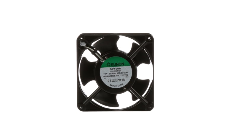 Sunon Fans SP100A-1123XBT.GN AC Fan, 115V, 120x120x38mm, 117CFM, 50dBA ...