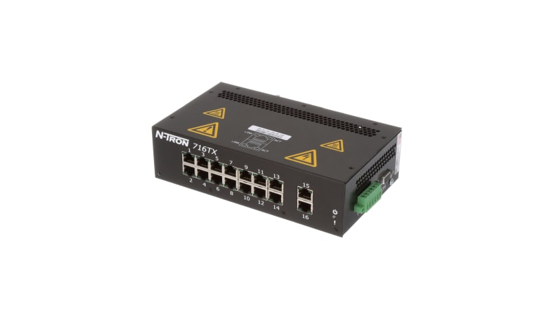 Red Lion Controls 716TX Ethernet Switch, Managed, 16-port 10