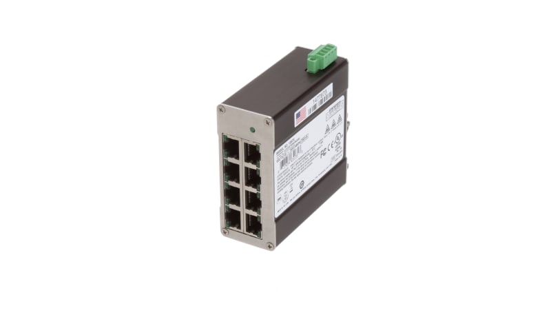 Red Lion Controls 108TX Ethernet Switch, 8 Port, Unmanaged, 10 to 30 ...