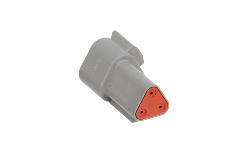 TE Connectivity DT04-3P Automotive Rectangular DC Connector Housing, 3 ...