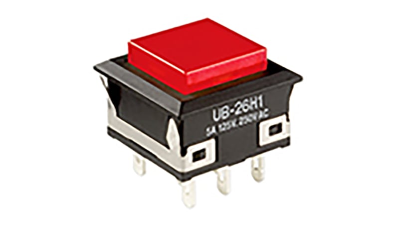 NKK Switches UB15RKW035F-JF Switch,P/B,SPDT,ON-(ON),Rectangle,PCB,Green ...