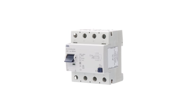 Altech Corp RP4330 Miniature Circuit Breaker, 4 Pole, 40A, DIN, 300mA ...