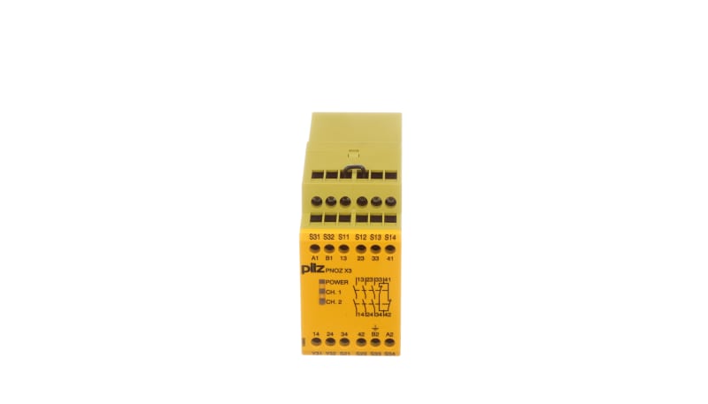Pilz PNOZ X3 110VAC 24VDC 3N/O 1N/C 1SO Safety Relay, 1 or 2 Ch