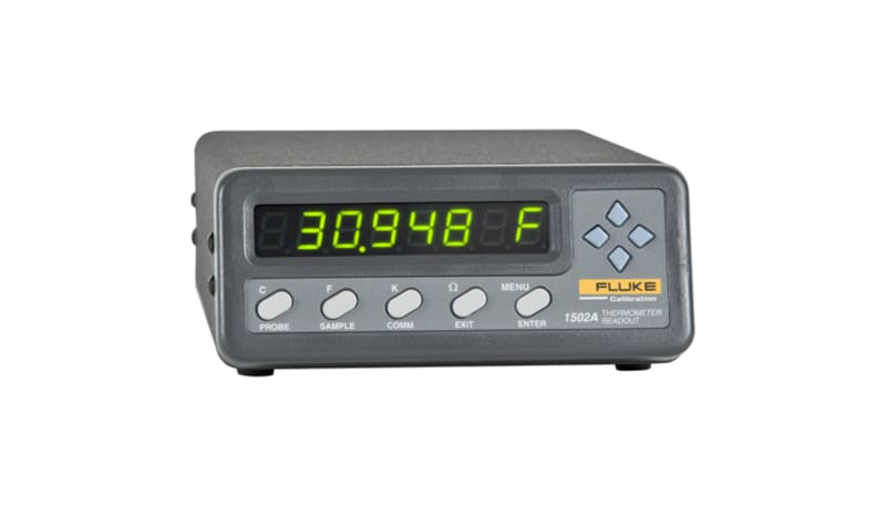 Fluke 1502A-156 Thermometer, PRT Readout, -200-962 deg C, 8-Digit/7 ...