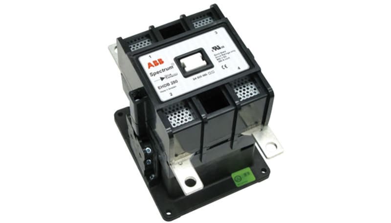 ABB EHDB280C2P-1L EHDB 2 Pole Contactor, 280 A, 110 V ac@ 50 Hz, 120 V ...