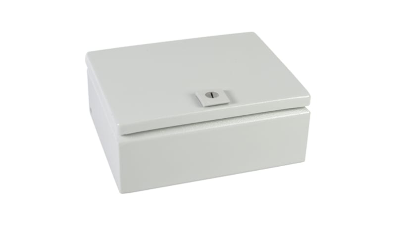 Rittal 8018097 Junction Box,Steel,Hinged,1/4 Turn Latch,Gray,10x8x4 In ...