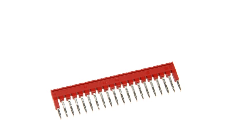 Phoenix Contact Steckbrücke FBS 3,5 Mm – 20-polig, Rot, Rastermaß 3,5 Mm – Für Reihenklemmen