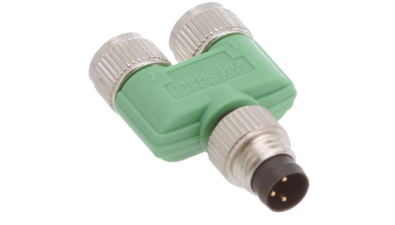 Phoenix Contact 1696222 Splitter, Y Type, M12/M8, Straight, Male/Female ...