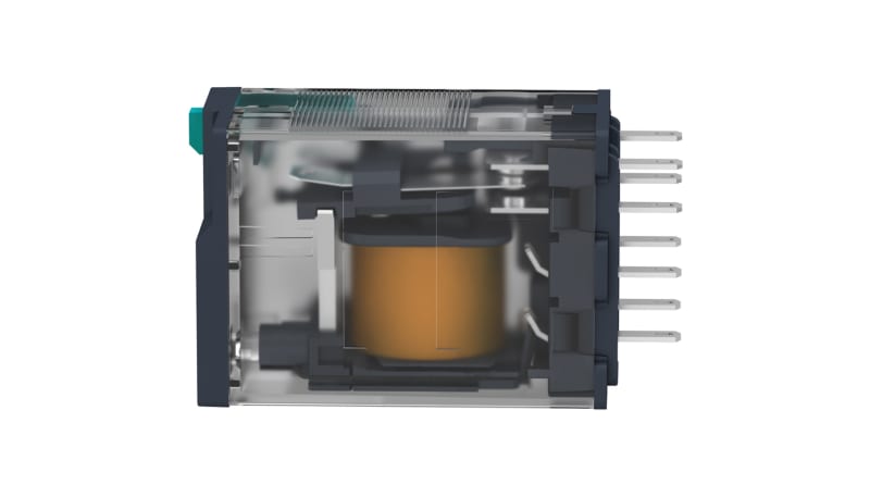 Schneider Electric RXM2AB2BD Relay, DPDT Socket Mount, 12 A at 28VDC 24 ...