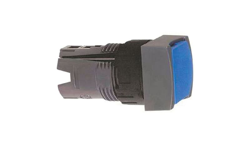 Schneider Electric ZB6CA6 Pushbutton Head, Blue, Momentary, 16.2mm, XB6 ...