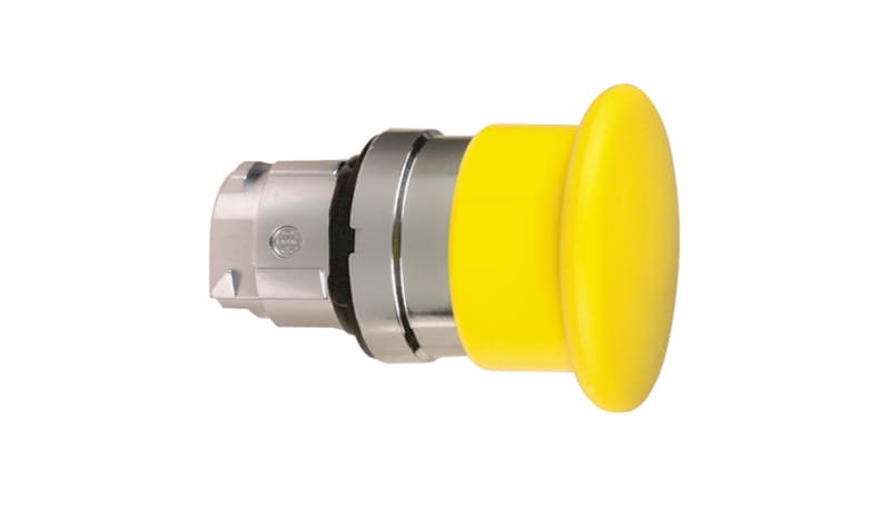 Schneider Electric ZB4BC5 Yellow Push ButtonHead, Spring Return, 22mm ...