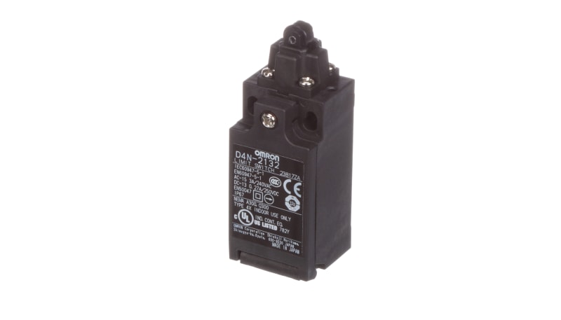 Omron Automation D4N-2132 Limit Switch, Roller Plunger, NO/NC