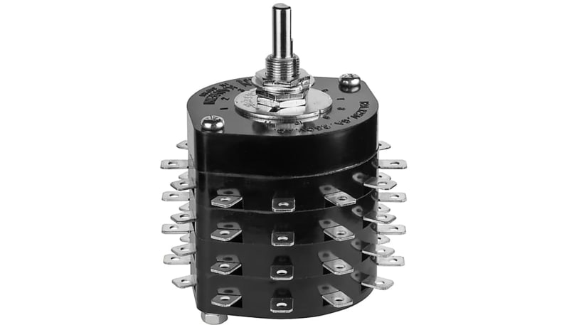 NKK Switches HS16-4SN Switch,Rotary,SP11T,Shorting,30 Deg,D-Flat Shaft ...