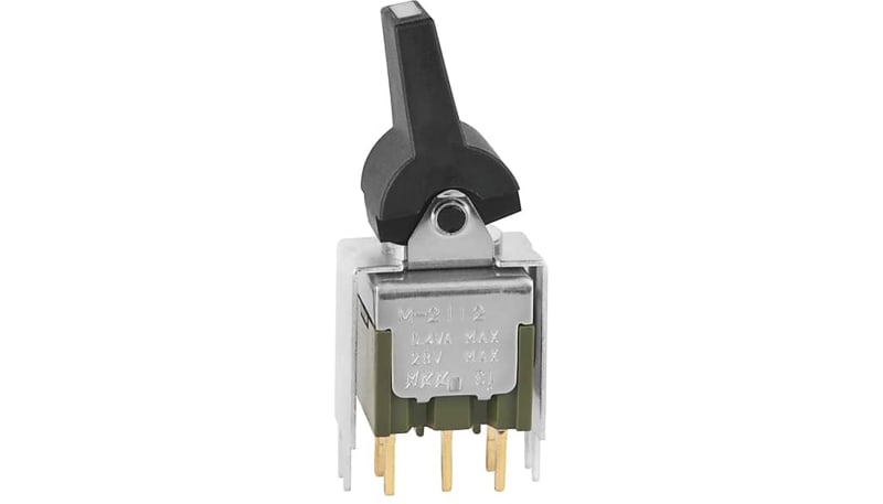 NKK Switches M2112PCFG13 LED TIPPED ROCKER