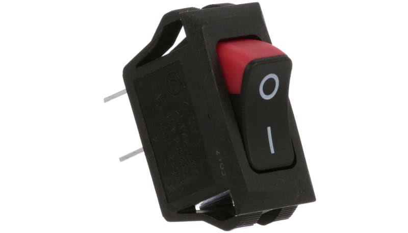 ZF Electronics CRE22F4FBBNE Switch,Rocker,SPST,ON-OFF,Non-Illum