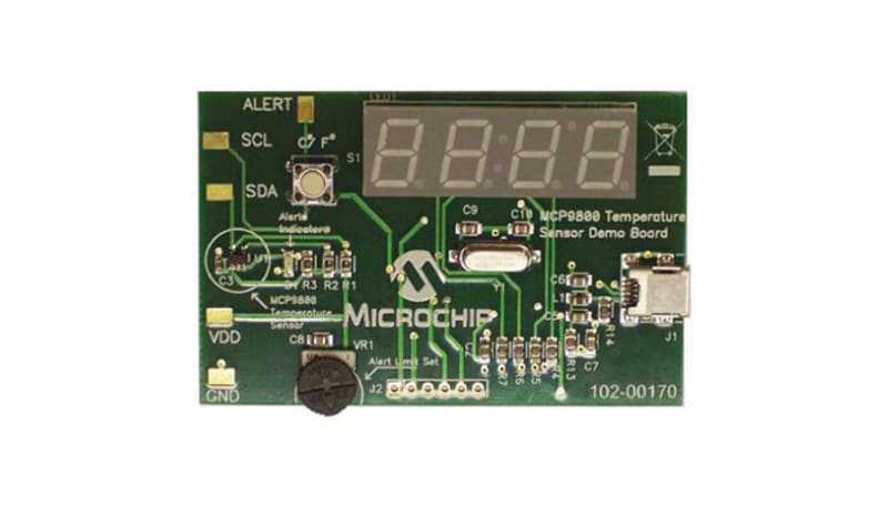 Microchip Technology Inc. MCP9800DM-TS1 MCP9800 temperature sensor demo ...