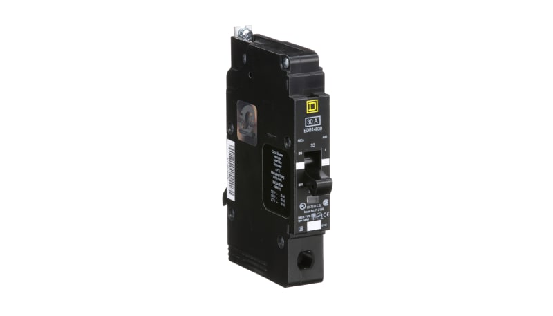 Edb14030 Square D EDB14030 Circuit Breaker, Therm/Mag, 1-P, 30A, 18kA at 480Y ...