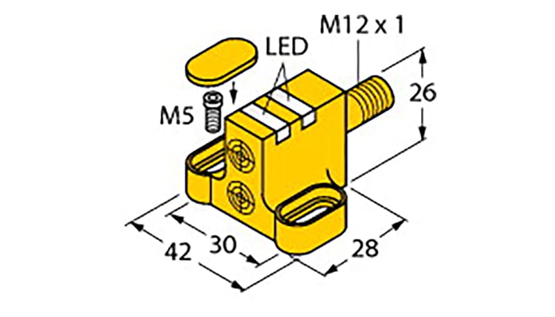 Turck NI4-DSC26-2AP6X2-H1141 ProXimity Sensor, Dual, 4mm Range, 10
