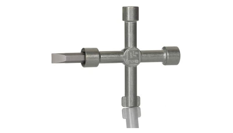RS PRO, 4393025, Llave en cruz para gabinete, Material del cuerpo