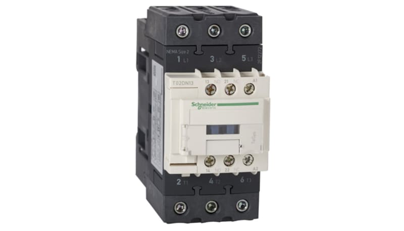 Schneider Electric T02DN13LE7 Contactor Non-Reversing, NEMA Sz 2, 3 ...