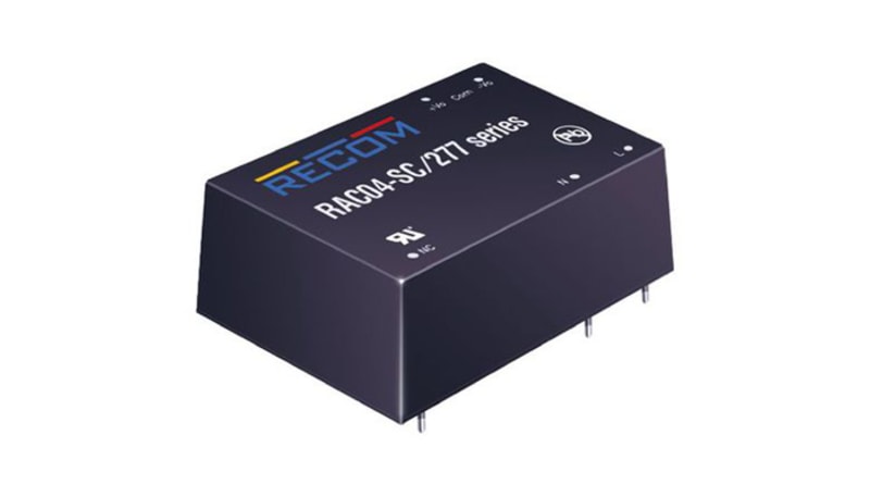 RECOM Power, Inc. RAC04-24SC/277 Power Supply, AC-DC, 4W,1 ,Embedded ...