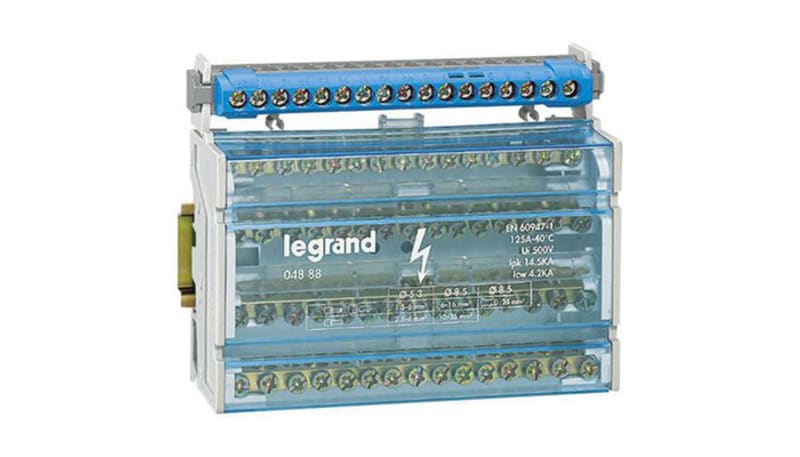 Pass & Seymour 0 048 85 Interface Module, DIN Rail Mount, 13 Pole, 400 ...