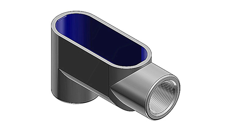 T&B Fittings by ABB LB67 LB Conduit Body, Form 7, Gray Iron withZinc ...