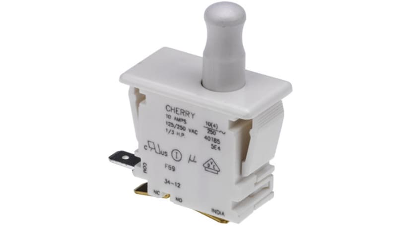 ZF Electronics F69-30A Switch, Pushbutton, SPDT, NO/NC, MOM